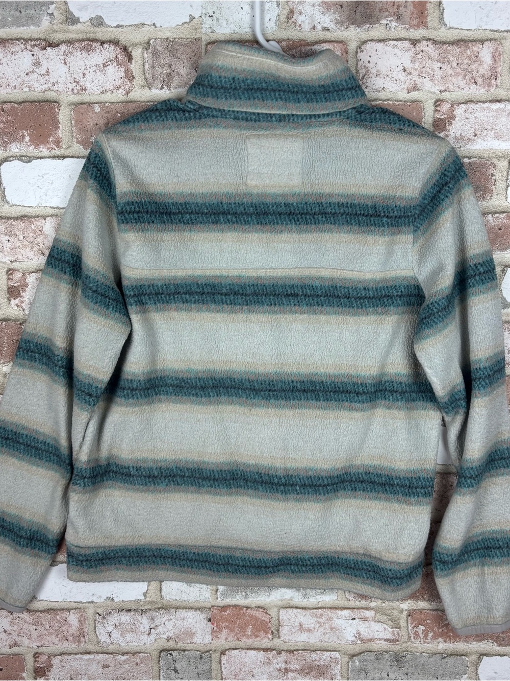 Billabong Women High Neck Long Sleeve Half Zip Sweatshirt gray/Blue small - Picture 8 of 9